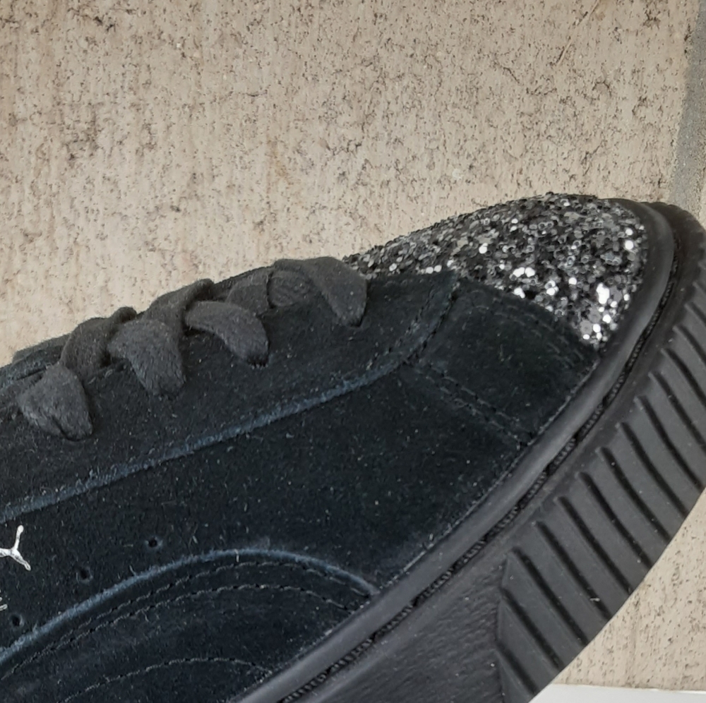 Women's Puma Suede Platform Gem Toe - Picture 5 of 10